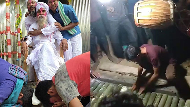 ঢোল বাজিয়ে নেচে গেয়ে কিশোরের লাশ দাফন