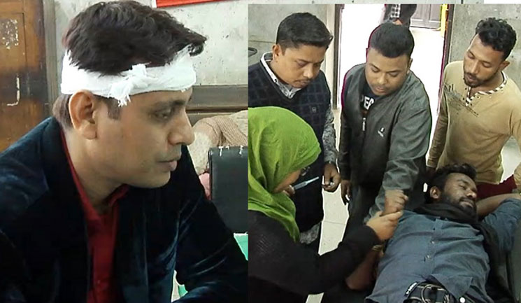 যমুনা টিভির সাংবাদিকদের আটকে রেখে মারধর