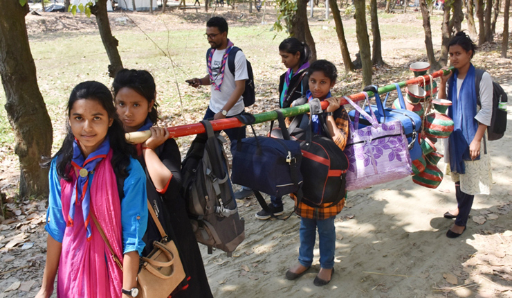 স্কাউটদের কলকাকলিতে মুখরিত জাম্বুরী ময়দান