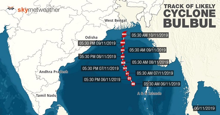 ১০ নভেম্বর বাংলাদেশে আঘাত হানতে পারে ঘূর্ণিঝড় ‘বুলবুল’