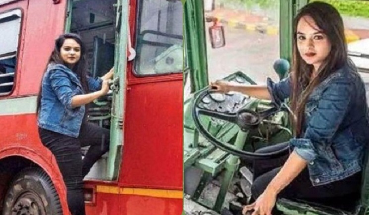 ইঞ্জিনিয়ারিং পাশ করেও বাস চালক এই তরুণী