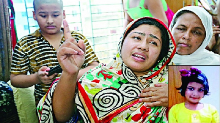 সায়মা বলেছিল, ‘মা ওপরে যাচ্ছি’ এরপর তার ক্ষতবিক্ষত লাশ পাই