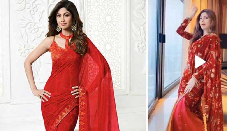 লাল শাড়িতে শিল্পার নাগিন ডান্স, ভিডিও ভাইরাল