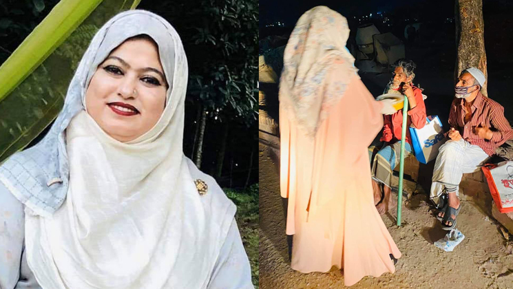 সংক্রমনকে উপেক্ষা করে দরিদ্রদের পাশে গৃহিনী সালমা