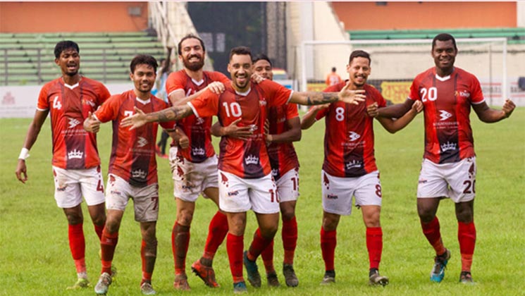 বসুন্ধরা কিংসের ৬ গোল নৌবাহিনীর জালে