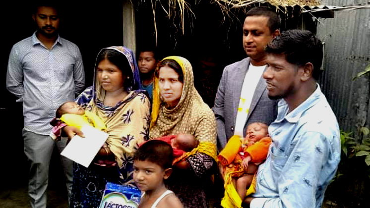 গোয়ালন্দে ৩ সন্তান প্রসবকারী মায়ের সাহায্যে এলেন ইউএনও 