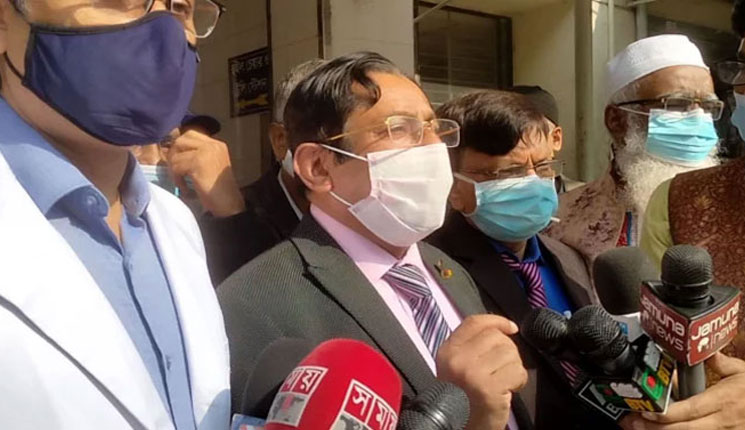 ওবায়দুল কাদেরের স্বাস্থ্যের অবস্থা অনেক ভালো: বিএসএমএমইউ উপাচার্য