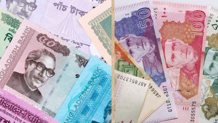 বাংলাদেশের ১ টাকা পাকিস্তানে ২ রুপির বেশি