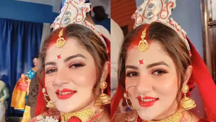 মাথায় সিঁদুর, নতুন বিয়ে নিয়ে আলোচনায় শ্রাবন্তী