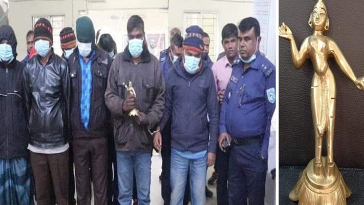 সোনার মুর্তিসহ চোরাকারবারি দলের ১০ সদস্য গ্রেফতার