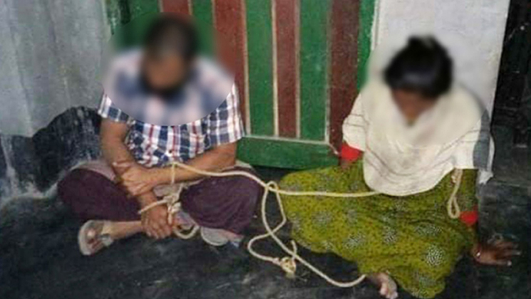 হাত বেঁধে পরকীয়া জুটিকে রাতভর নির্যাতন, ছবি ভাইরাল