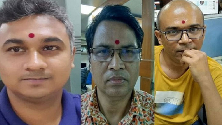 পুরুষদের কপালে প্রতিবাদের ‘টিপ’