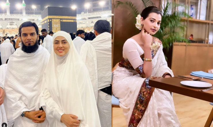 ওমরাহ করলেন সানা, যা বললেন বর্ষা