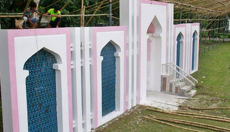 জাতীয় ঈদগাহ মাঠে চলছে শেষ মুহূর্তের প্রস্তুতি
