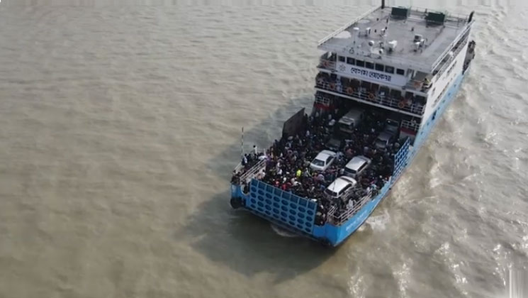 বৈরী আবহাওয়ার কারণে শিমুলিয়ায় ফেরি-লঞ্চ বন্ধ