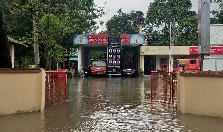 সুনামগঞ্জ শহরে বন্যা পরিস্থিতির উন্নতি, টেলিযোগাযোগ স্বাভাবিক