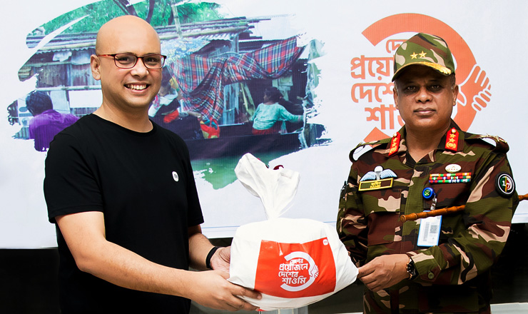 সিলেটে বন্যাদুর্গতদের পাশে শাওমি