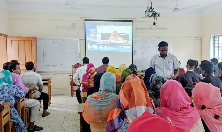 বাগমারাবাসীকে রাঙ্গীয়ে গেল পদ্মা সেতুর উদ্বোধনী অনুষ্ঠান