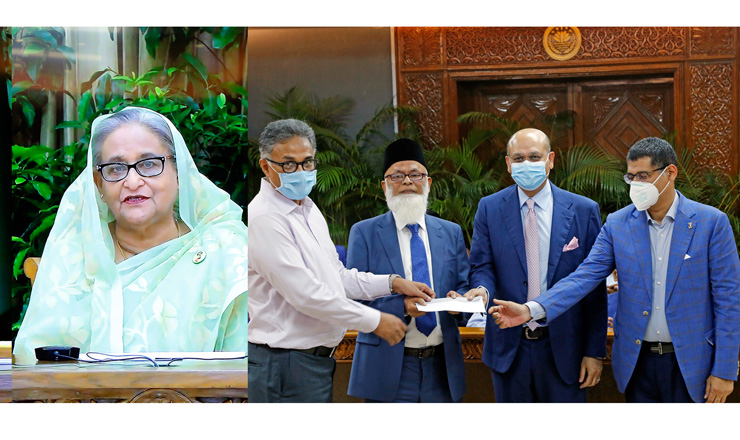 প্রধানমন্ত্রীর ত্রাণ তহবিলে ইউসিবি ব্যাংক'র ১০ কোটি টাকার অনুদান