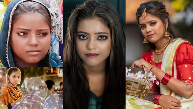 বেলুন বিক্রেতা মেয়েটি রাতারাতি হয়ে উঠলেন লাস্যময়ী মডেল