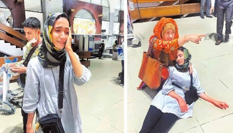 বিমানে উঠতে না দেওয়া সেই বিদেশি তরুণী ঢাকা ছাড়তে পেরেছেন