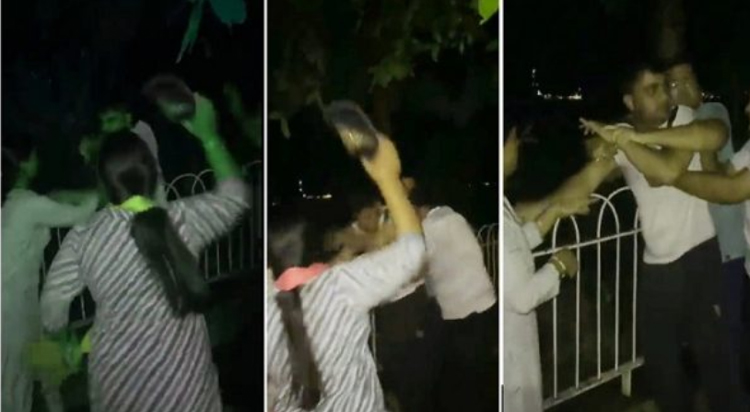 বান্ধবী নিয়ে ঘুরছিলেন নেতা, স্ত্রীর হাতে ধরা পড়ে খেলেন জুতো পেটা (ভিডিও)