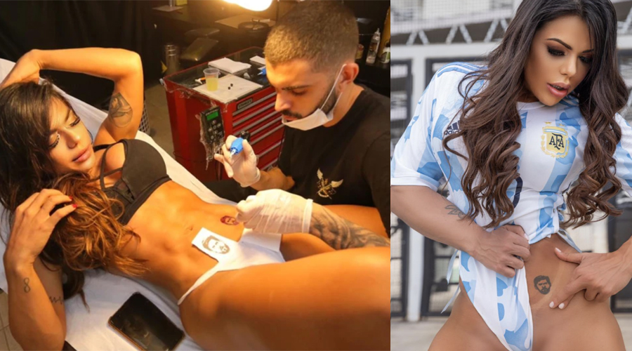 গোপনাঙ্গে মেসির ট্যাটু, বিশ্বরেকর্ড মিস বামবামের, রইল সেই ভাইরাল ছবি