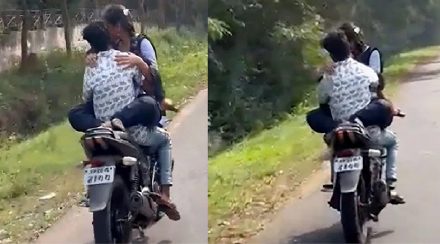 চলন্ত মোটরসাইকেলে অন্তরঙ্গ, তরুণ-তরুণী গ্রেফতার