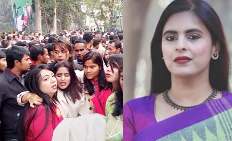 ছাত্রলীগের মঞ্চ থেকে পড়ে লিলির পায়ে ৩ অস্ত্রোপচার