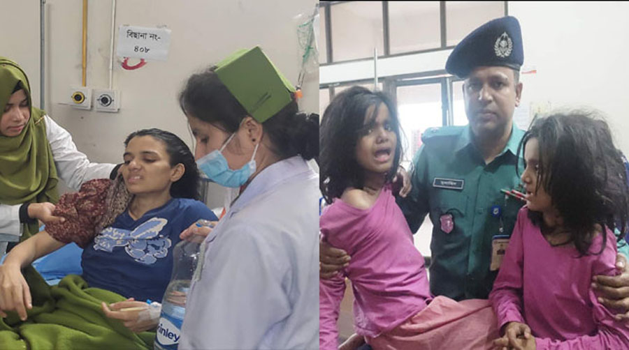 উত্তরায় অচেতন অবস্থায় দুই মেয়েসহ মাকে উদ্ধার