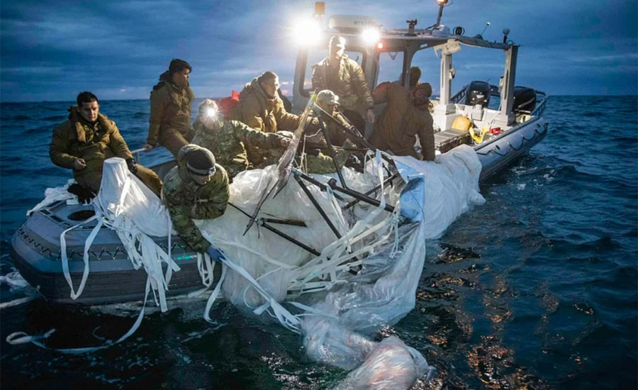 চীনের ‘নজরদারি’ বেলুনের ধ্বংসাবশেষের ছবি প্রকাশ যুক্তরাষ্ট্রের