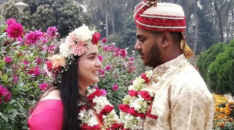 প্রেমের টানে জার্মান তরুণী গোপালগঞ্জে এসে বসলেন বিয়ের পিঁড়িতে