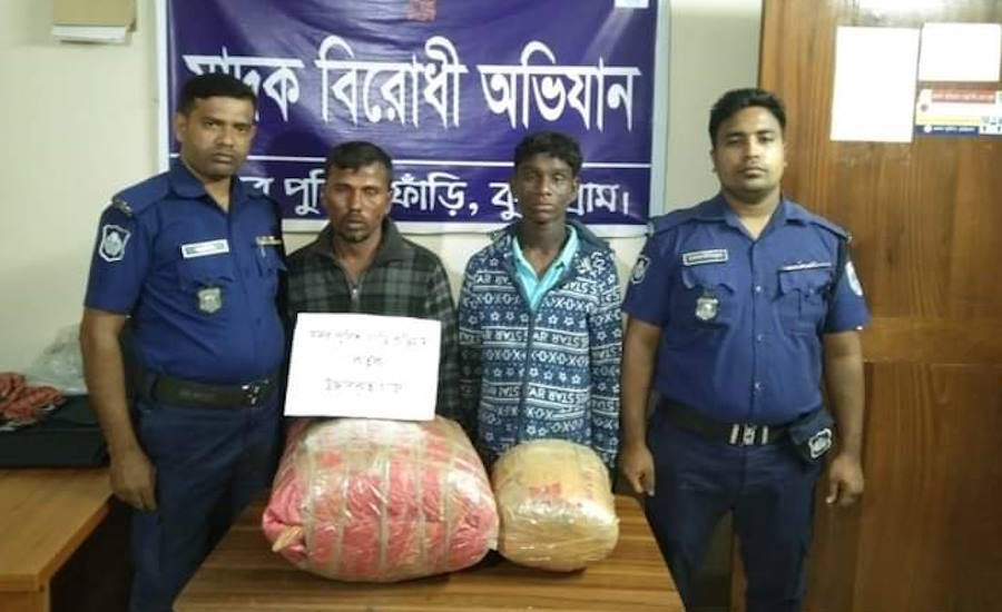 কুড়িগ্রামে ৭ কেজি গাঁজাসহ কুখ্যাত দুই মাদক কারবারি গ্রেফতার