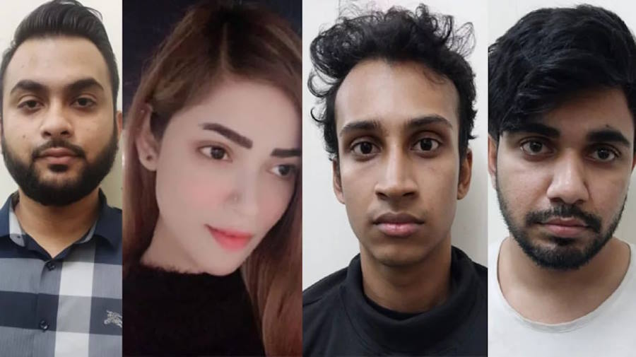 গ্রেপ্তারদের একাংশ।
