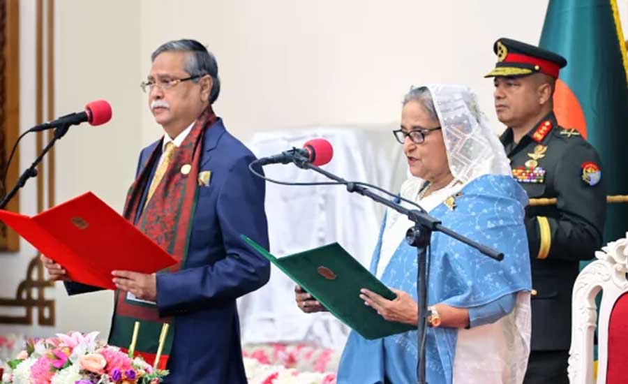 প্রধানমন্ত্রী হিসেবে পঞ্চমবার শপথ নিলেন শেখ হাসিনা